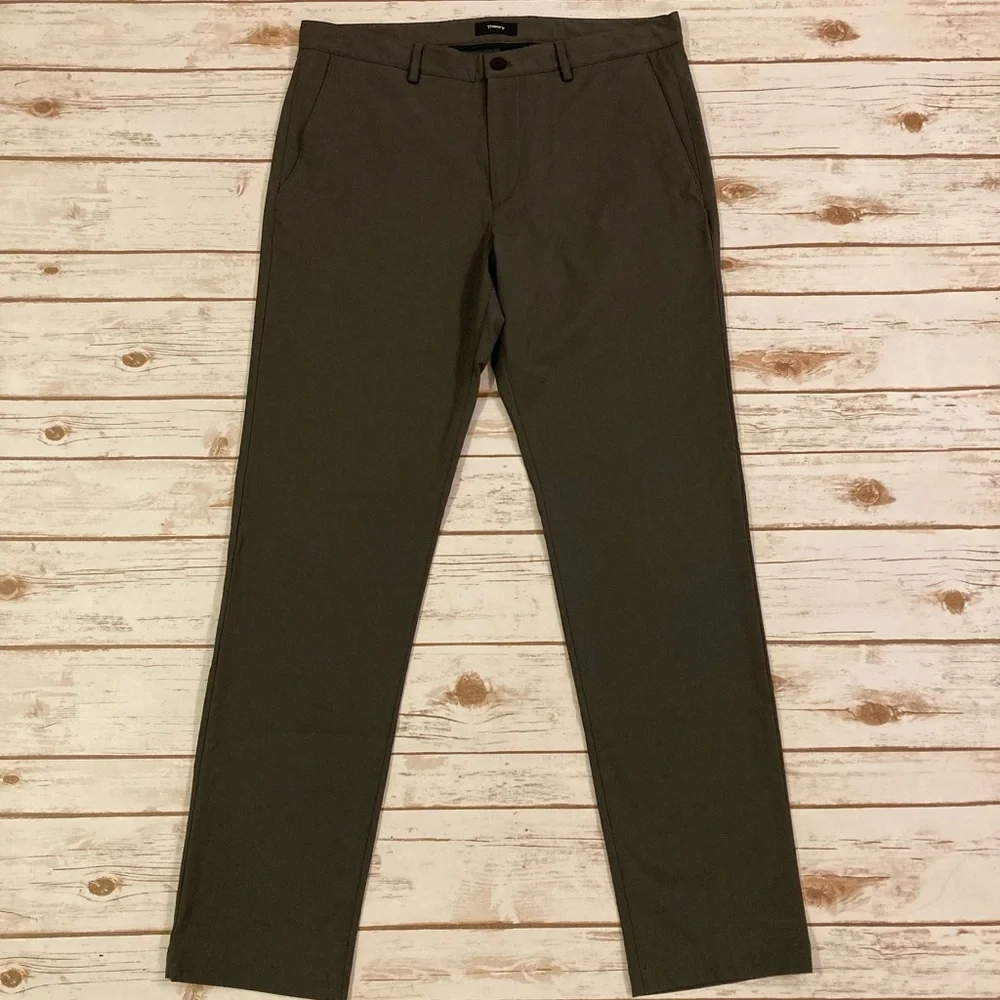 Theory Zane Neoteric Charcoal Gray Chinos Size 34